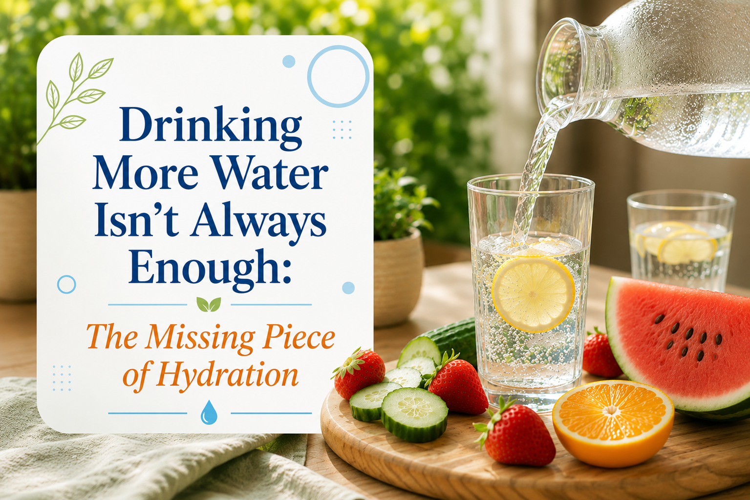 Drinking More Water Isn't Always Enough: The Missing Piece of Hydration